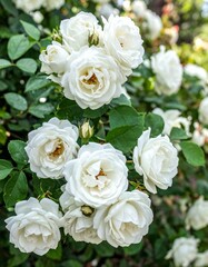 White rose in the garden