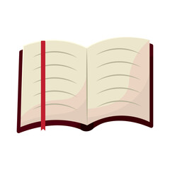 Open blank book icon. Vector