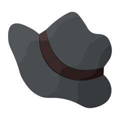 Classic detective hat. Vector