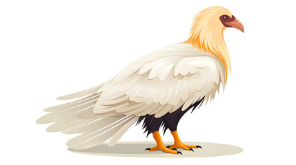 Obraz premium High-quality Egyptian Vulture Bird Vector Illustration for Isolated Flat Design Projects