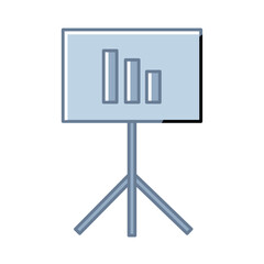Tripod chart presentation board. Vector