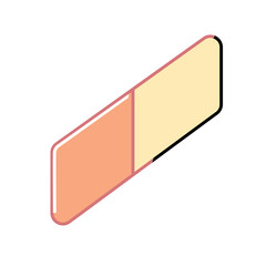 Two color eraser design. Vector
