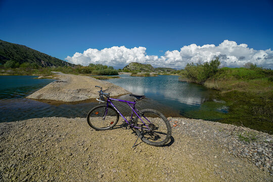 bicycle trip along Buna river and Drin river in Shkodra , Albania