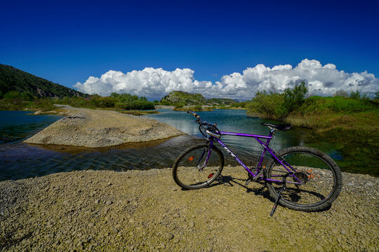 bicycle trip along Buna river and Drin river in Shkodra , Albania