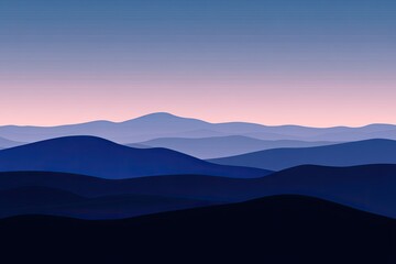 Misty mountain range at dawn