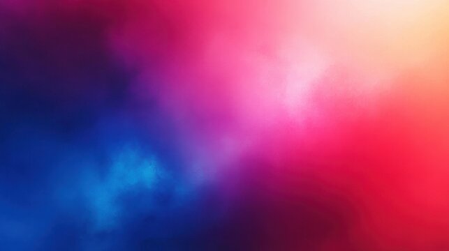 Abstract gradient background featuring vibrant blend of blue, pink, and red hues with soft light transitions creating a smooth and atmospheric effect