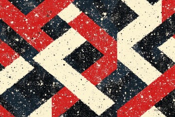 Abstract geometric pattern, distressed