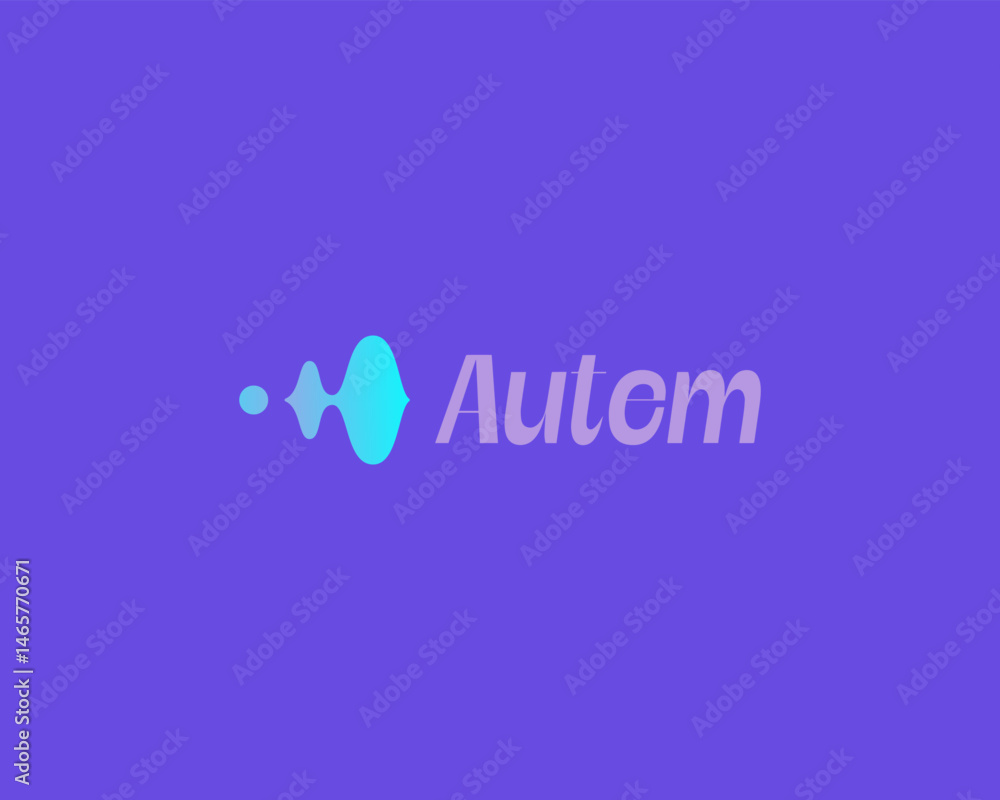 Poster abstract wave gradient logo. creative fluid sound science vector sign.