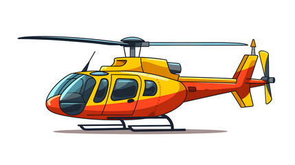 Helicopter Air Transport Isolated Flat Vector Illustration