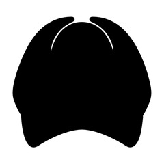 Oversized shower cap icon or symbol in stark black and white design