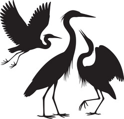 Obraz premium “Heron Bird Vector Bundle | Elegant Waterbird SVGs & Clipart for Nature Art & Crafts”“Great Blue Heron SVG Pack | Wildlife Silhouettes & Illustrations for Prints, Tattoos & Decor”