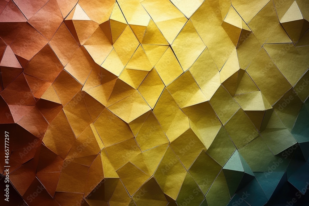 Poster abstract geometric pattern of folded paper.