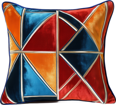 Geometric Velvet Throw Pillow