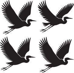 Fototapeta premium “Heron Bird Vector Bundle | Elegant Waterbird SVGs & Clipart for Nature Art & Crafts”“Great Blue Heron SVG Pack | Wildlife Silhouettes & Illustrations for Prints, Tattoos & Decor”