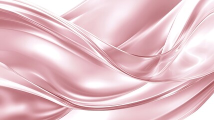 Abstract rose gold waves background with fluid and smooth metallic effect