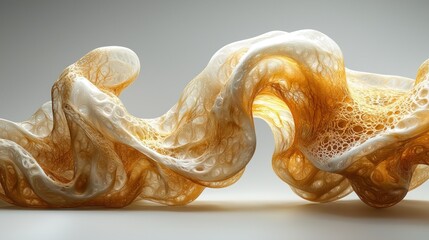 Abstract Foam Sculpture: A Study in Light and Texture