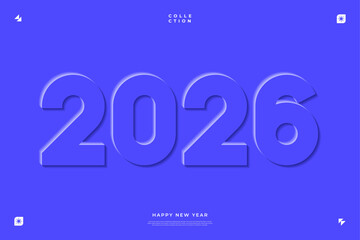 A vibrant and modern design showcasing the year 2026 in a dynamic color combinations