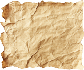 Aged, Crumpled, Burnt Paper Texture