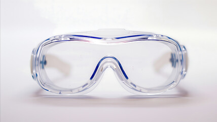 pair of safety googles white backgrounds