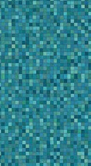 Fototapeta premium Teal Mosaic: Textured Digital Art