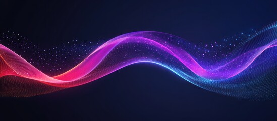 Digital Stream: A vibrant flow of color and light on a dark backdrop creates a mesmerizing visual harmony