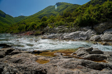 Kiri river and Prekal in Shkodra region , Albania