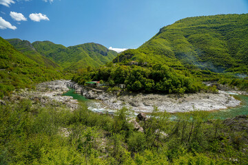 Kiri river and Prekal in Shkodra region , Albania