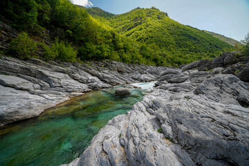 Kiri river and Prekal in Shkodra region , Albania