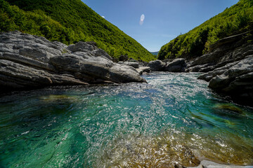 Kiri river and Prekal in Shkodra region , Albania