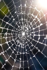 Fototapeta premium spider web with water drops on it