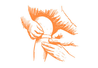 Band-aid Hand drawn sketch vector illustration