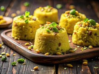 Delicious Turkish Semolina Halva with Pistachios - Irmik Helvasi Recipe