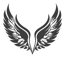 Obraz premium Elegant Black Wing Design for Creative and Artistic Projects