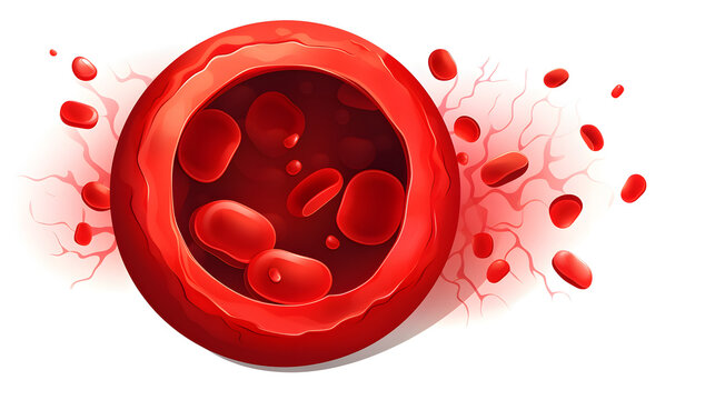 Detailed Single Blood Cell Illustration for Medical Science Presentations and Publications