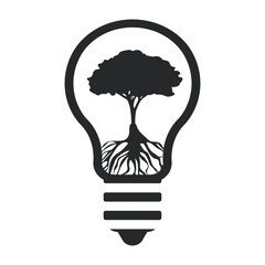 vector ecology light bulb