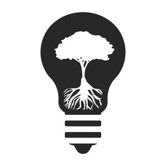 vector ecology light bulb