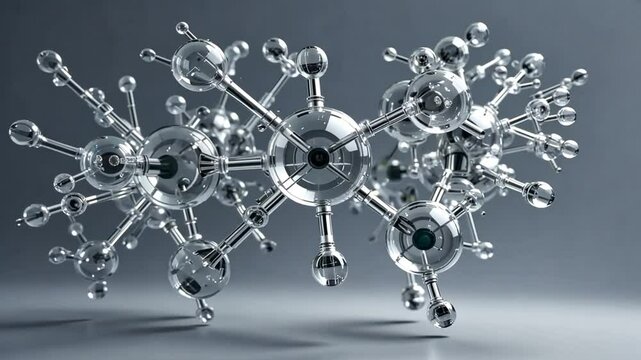 3d transparent molecule model