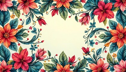 Intricate, flowing floral pattern, continuous design , summer, design, seamless floral pattern