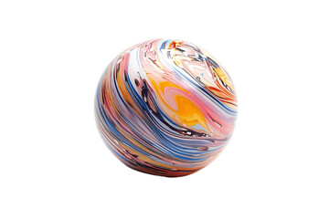 Fototapeta premium Handmade rubber band ball in rainbow tones.