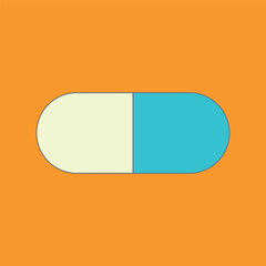 Vector illustration of a capsule