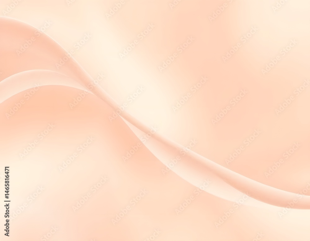 Poster gentle peach fuzz curves. abstract design background for calm. soft pastel tones, creates tranquilit