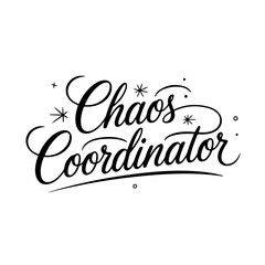 Obraz premium Chaos coordinator. Vector Design Isolated on White Background