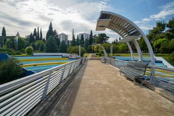 pedestrian bridge in Podgorica park