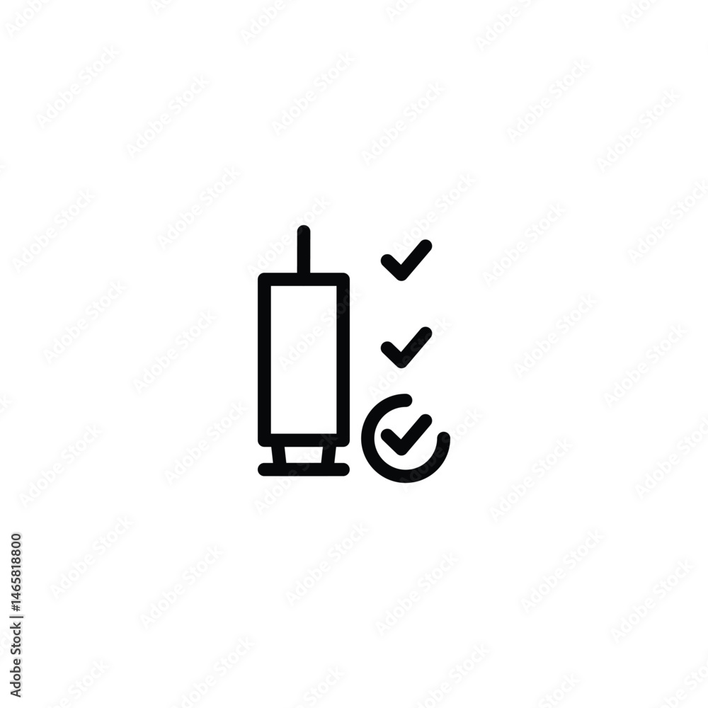Poster vaccination standard outline icon vector design good for web or mobile app