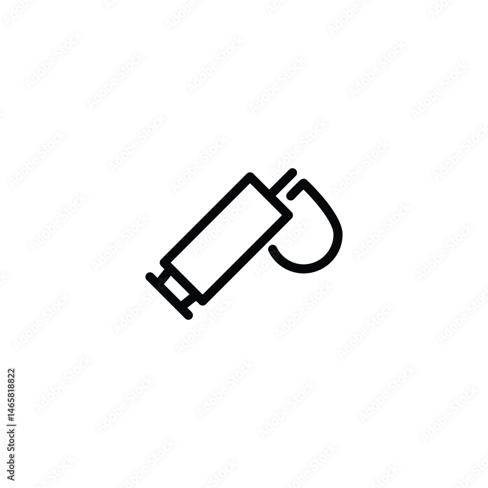 Poster vaccination sign outline icon vector design good for web or mobile app