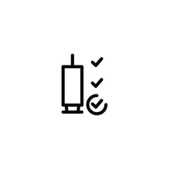 vaccination standard outline icon vector design good for web or mobile app