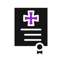 Fototapeta premium Medical qualification certificate graphic for healthcare professionals accreditation