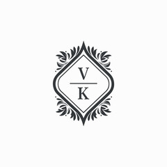 VK Initials Wedding Logo Vector Art  Icons  and Graphics