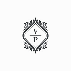 VP Initials Wedding Logo Vector Art  Icons  and Graphics