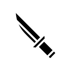 Minimalist depiction of a sharp knife symbolizing danger or potential threat